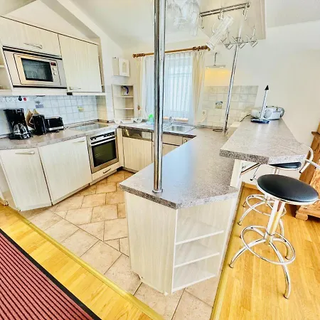 Sonnenuntergang, Am Leuchtturm Apartment Rostock